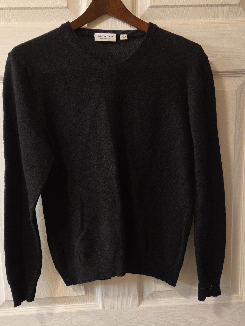 Calvin Klein Women's Charcoal V-Neck Knit Sweater